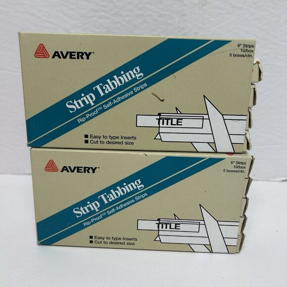 Vintage New Lot of 9 open Boxes Avery Strip Index Tabbing 90 Total Strips Office - Picture 4 of 6